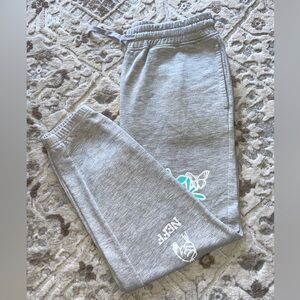 Neff Gray Sweats with Teal Design. Size M.